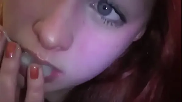 HD Married redhead playing with cum in her mouth میری فلمیں