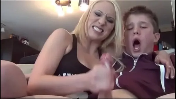 HD Lucky being jacked off by hot blondes mine filmer